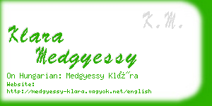 klara medgyessy business card